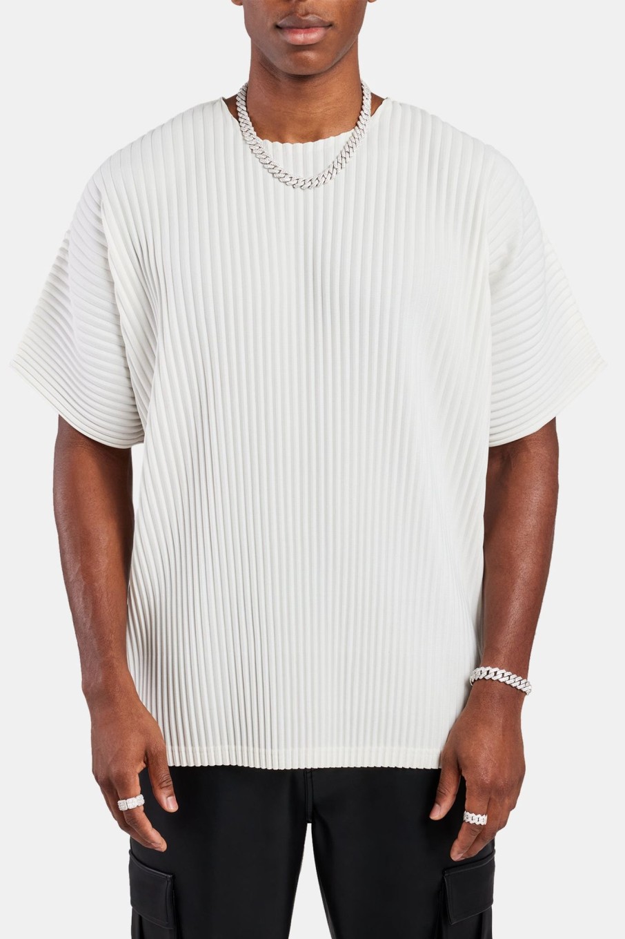 T-Shirts & Vests | cernucci T-Shirts & Vests Oversized Pleated T-Shirt - Off White