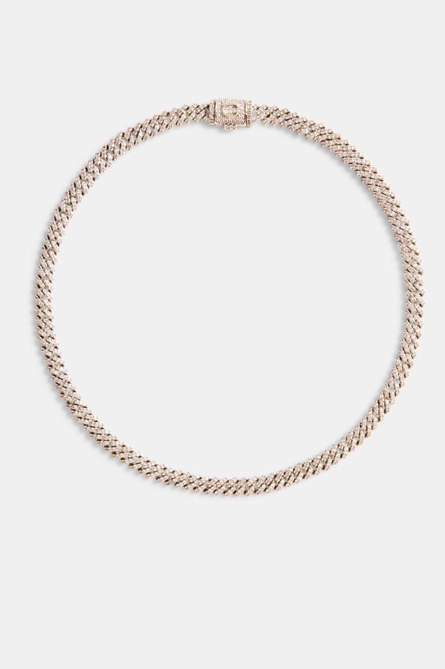 Chokers | JWL-CHN Chokers 5Mm Iced Pink Prong Chain Choker